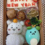 ちいかわ鏡餅と茹で玉辰のお弁当〖キャラ弁〗   #平日お昼ご飯はお弁当or外食