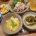 【夏のお楽しみ　とうもろこしごはん】