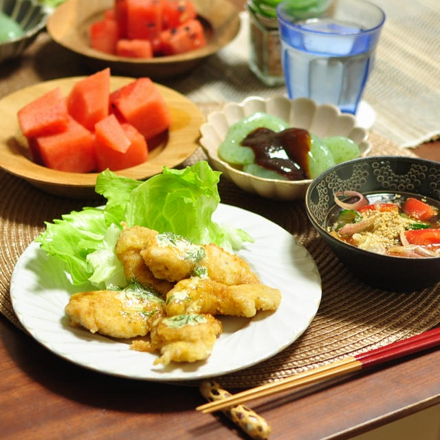 実家ホテルへようこそ（またまた泊まりに来ていた長女の話）と晩ごはん