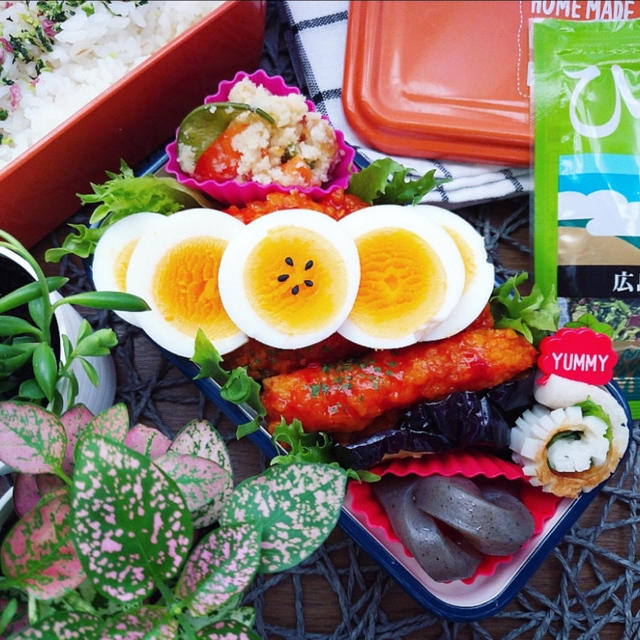 朝から発狂された弁当。