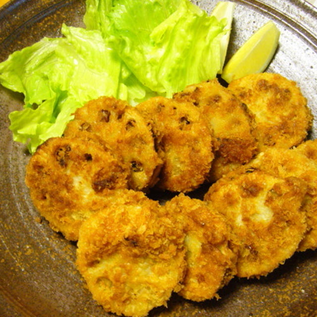 れんこんのはさみ揚げカレー風味