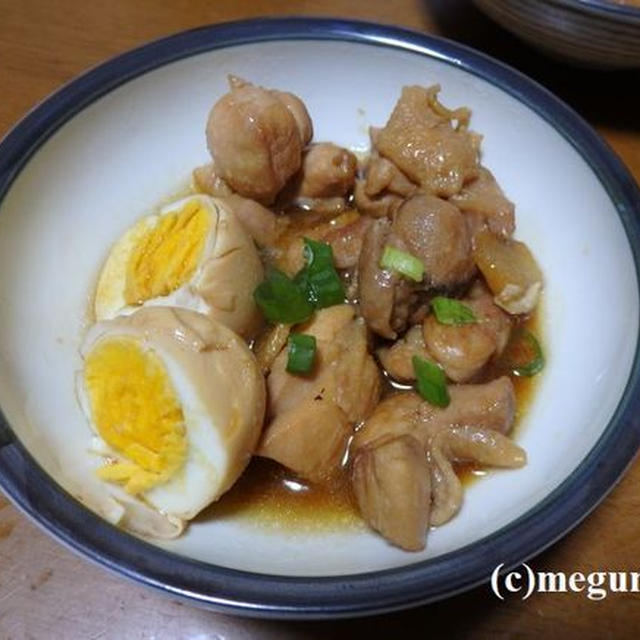 鶏もも肉と茹で卵の甘酢煮