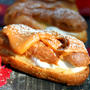 Pumpkin Cream Puffs with Butterscotch Glazeパンプキンシュークリーム、バタースコッチがけ