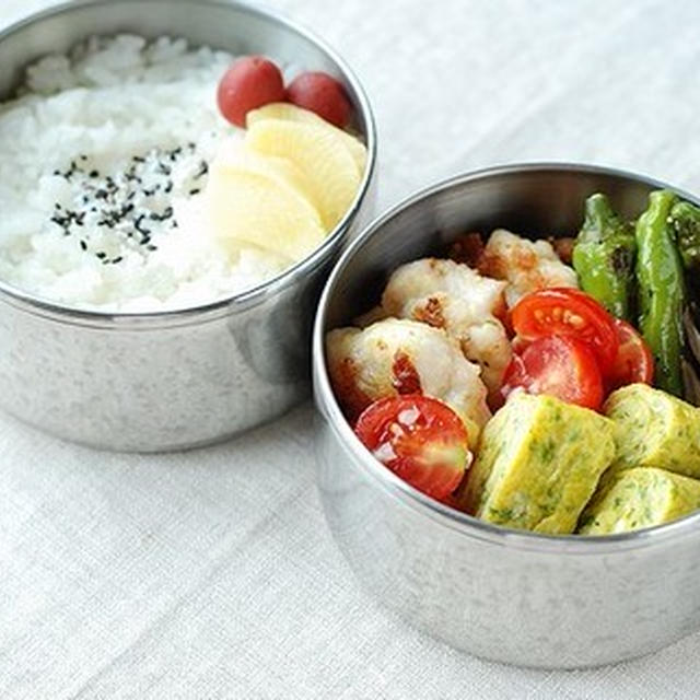 ◆チキンの丸め焼き弁当