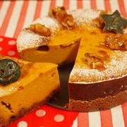 かぼちゃとキャラメルナッツのチーズケーキ☆