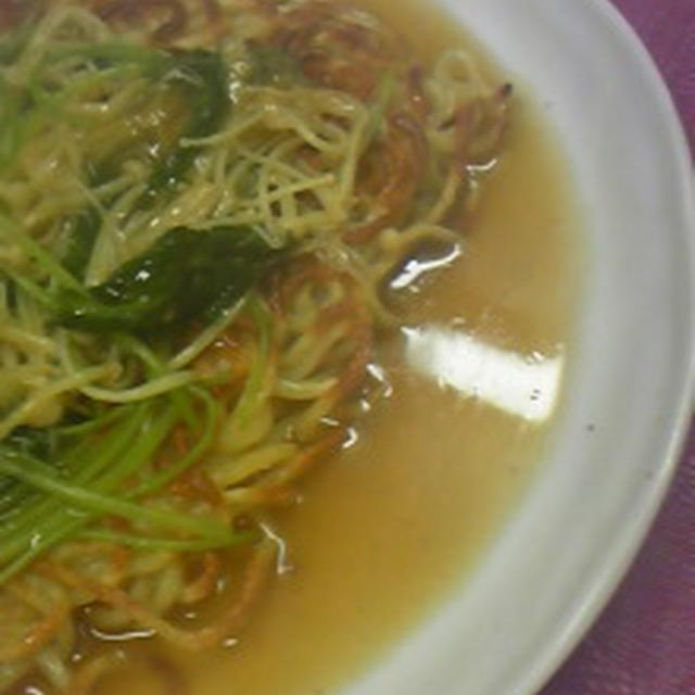 ◆やきそばのみつば・えのき・カレーあんかけ◆