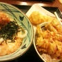 晩ごはん：丸亀製麺。