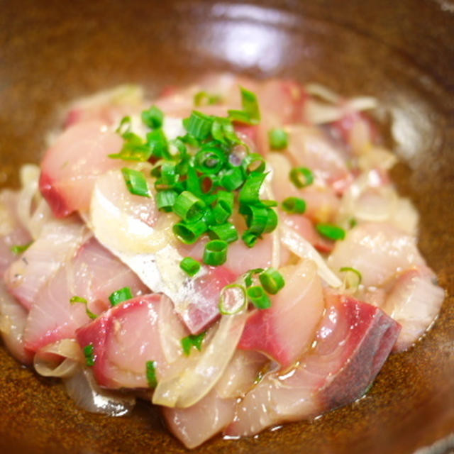 イナダの刺身 中華風 By ｊ吉さん レシピブログ 料理ブログのレシピ満載