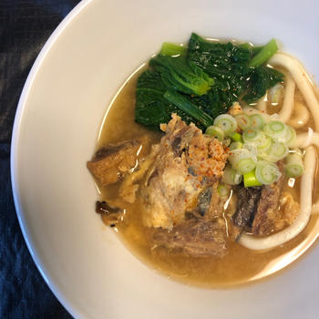 今日のサバ缶 ☆ 味噌煮込みうどん