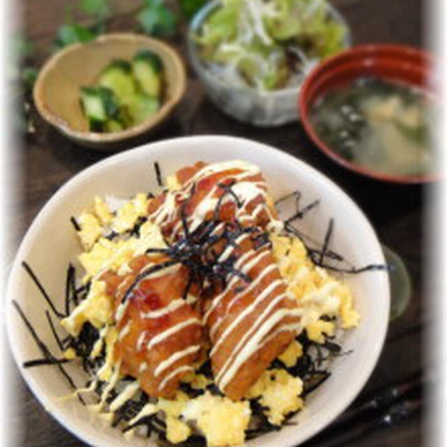 カフェ風☆スイマヨからあげ丼ランチ【レシピ】