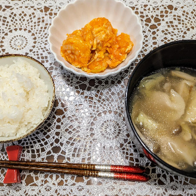 水餃子と海老チリ