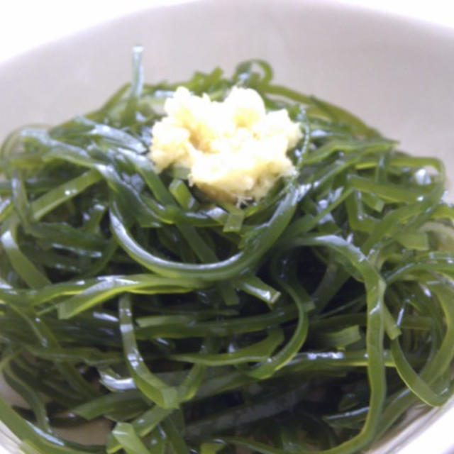 切り昆布の生姜醤油あえ
