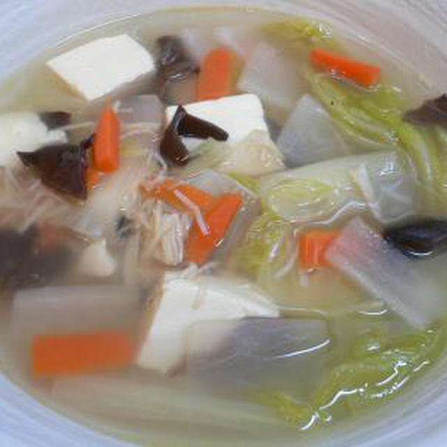 お野菜たっぷり中華スープ