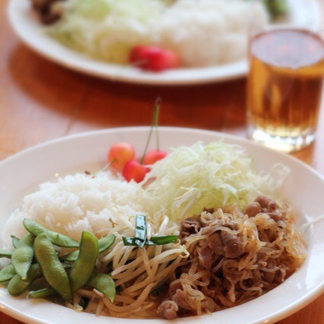 豚肉のすき焼きプレート