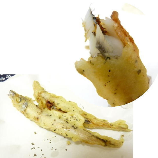 かりっとがしがし食べれる沖ぎすのバジルフリッター♪