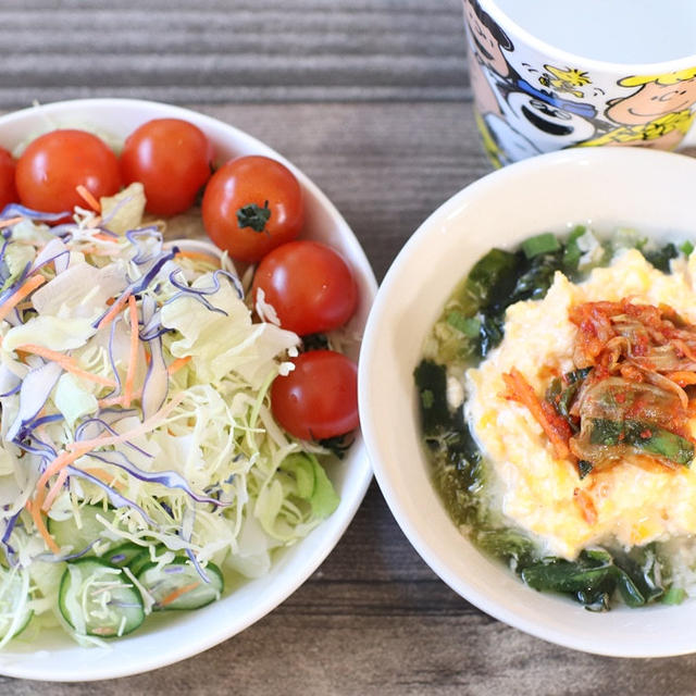 ダイエット中なのでオートミールの朝ごはん＆子どもたちはボリューム満点朝ごはん＼(^o^)／
