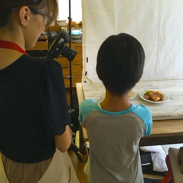 次男 カメラマン入門講座？ 撮影中