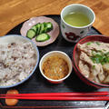 豚汁と納豆ときゅうりの出漬け