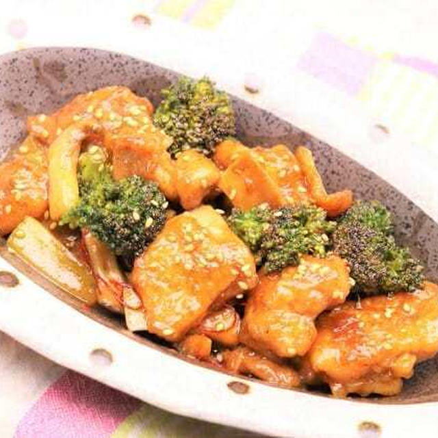 鶏肉とブロッコリーの甘辛煮炒め 簡単レシピ