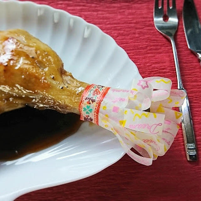 チャップ花 チキンレッグの持ち手 紙飾り の作り方 By 川久景子さん レシピブログ 料理ブログのレシピ満載