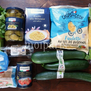 フランスのスーパー、リドルのフランス地方特産品とイタリア食材