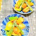 夏野菜と鶏肉の甘酢あんかけ(&ルッコラとしめじのお浸し)