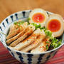サラダチキン丼、冷凍保存した鶏むね肉のぽん酢蒸しを使った料理