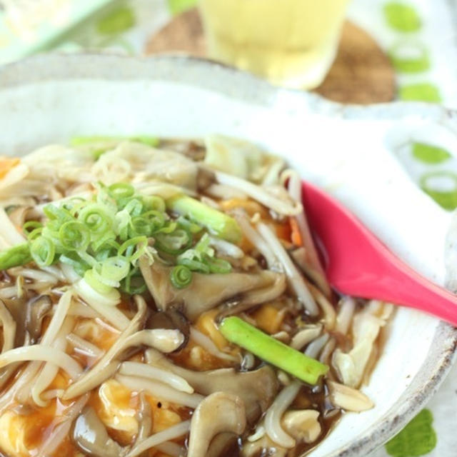 昼カフェ★野菜たっぷり　あんかけたまごごはん(レシピ）