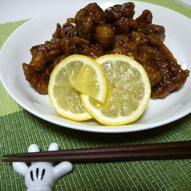 鶏もも肉のレモンバター醤油ソース♪