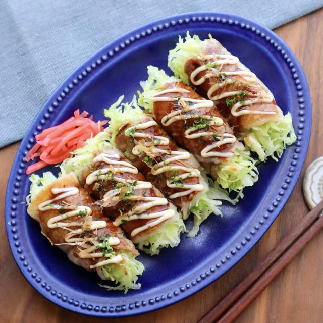 レンジでヘルシー♪お好み風肉巻きキャベツ