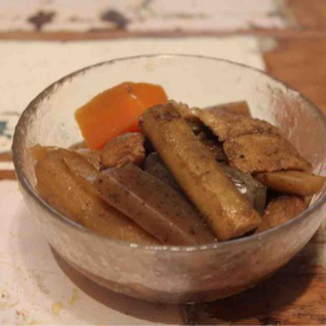 【SAKE】大和屋善内／【recipe】根菜と豚肉の煮物