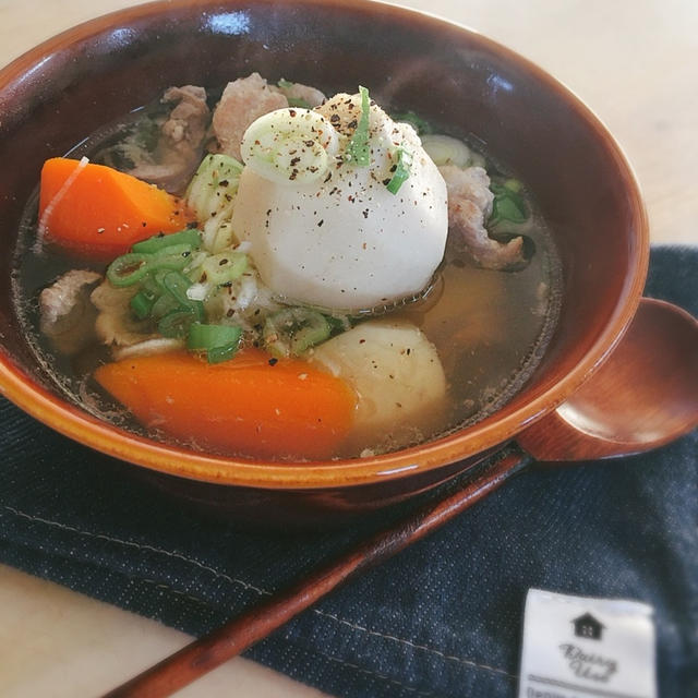 冬に食べたい＊里芋と豚肉のおかずスープ