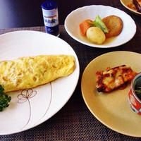 地味な地味なシンプルに巻いたオムレツ♪～♪