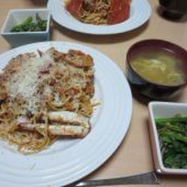 男子ごはんレシピ♪　渡りカニのパスタしゃん