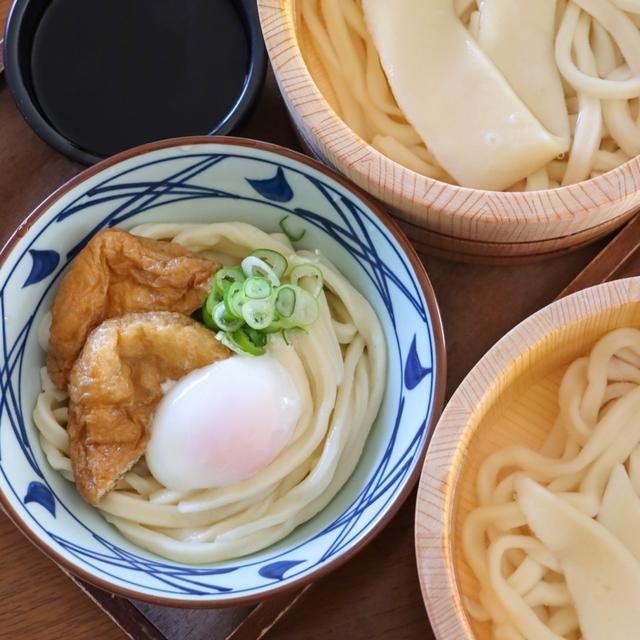 【うどん】寒い日の釜揚げうどん＆温玉きつね