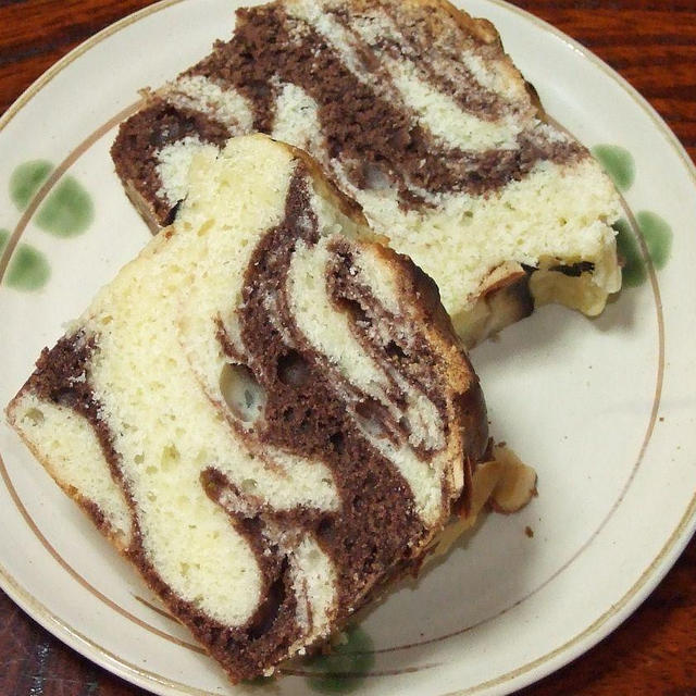 マーブルケーキ＆豚バラでネギ巻き