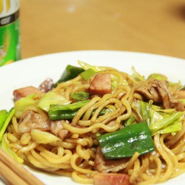 太麺焼きそば♪