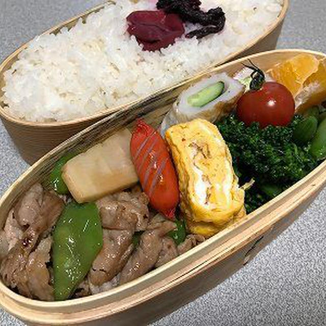 豚肉と筍のオイスターソース炒め弁当