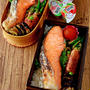 【今日のおべんと】塩鮭＆アスパラのベーコン巻きのお弁当