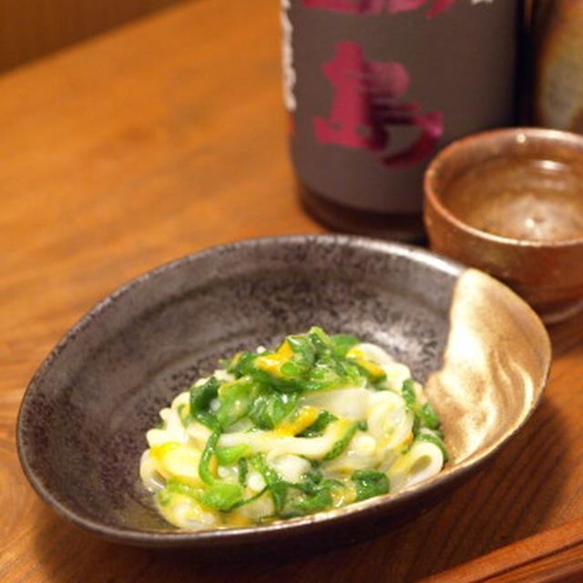イカとプッチーナの雲丹和え、酒盗和え