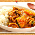 ほっくりかぼちゃとキノコのカレーライス。