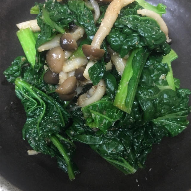ゆきなとしめじの胡麻和え