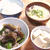 なすの中華炒めとめんつゆで高野豆腐の含め煮定食