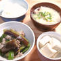 なすの中華炒めとめんつゆで高野豆腐の含め煮定食