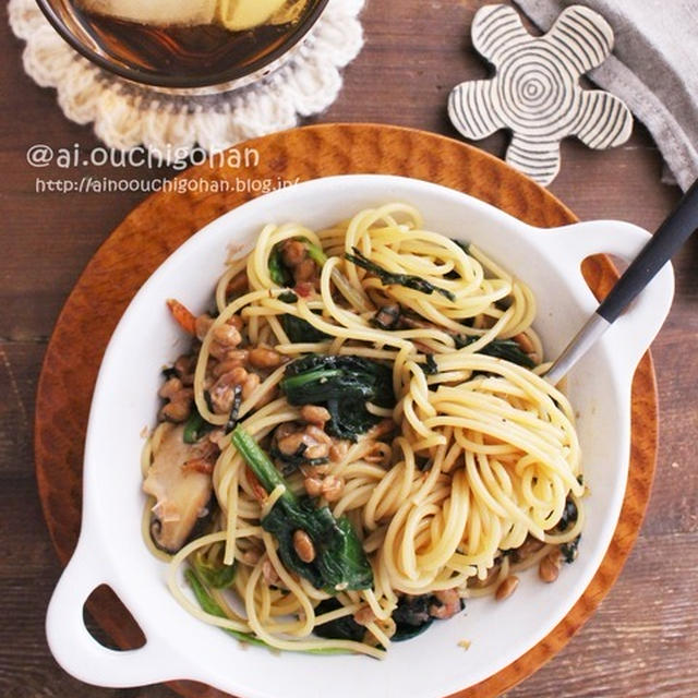 【レシピ】何度でも作りたい美味しさ♡納豆和風パスタ♡#パスタ #ランチ #納豆 #鰹節 #やみつき