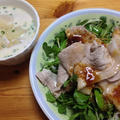 冬瓜スープと豚しゃぶサラダ