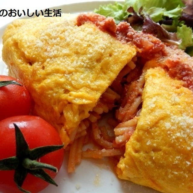 日本風オムスパとイタリアンなフリッタータ・ディ・スパゲッティ