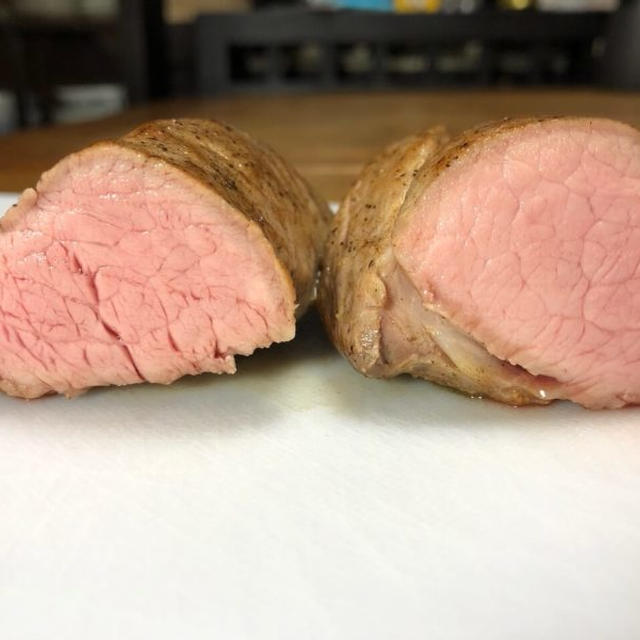 【低温調理】で豚ヒレ肉を調理　温度60℃・63℃・66℃で比較