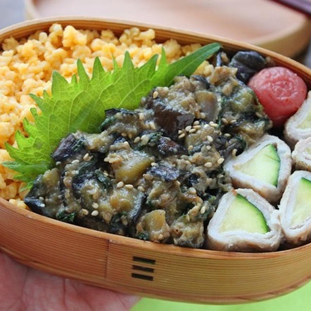 夏の定番にして欲しい「なすと大葉のそぼろ」のお弁当