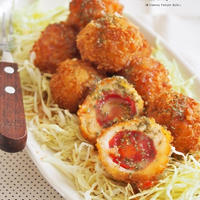 南部鶏で作る ♪ ミニトマト まるごと チキンカツ